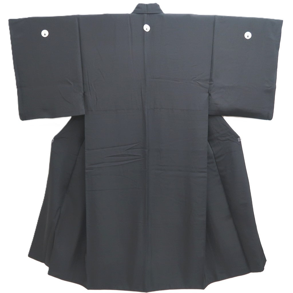 Men's Kimono Vintage(1950-1980) Black Montsuki Silk #10468A5