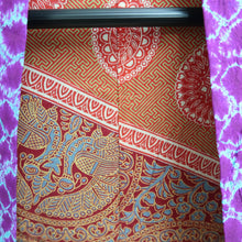 Load image into Gallery viewer, Haori Jacket Vintage(1920-1950) Purple Shibori Floral pattern Silk #11056A3
