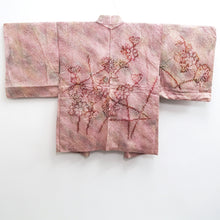 Load image into Gallery viewer, Haori Jacket Vintage(1950-1980) Reddish Pink Full Shibori Flower Silk #10205E1
