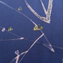 Load image into Gallery viewer, Haori Jacket Vintage(1950-1980) Blue Branch Silk #10576B5
