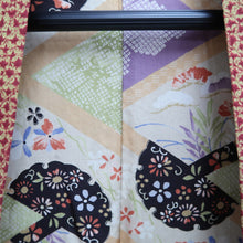 Load image into Gallery viewer, Haori Jacket Vintage(1920-1950) Yellow brown Red Shibori Silk #10626C3
