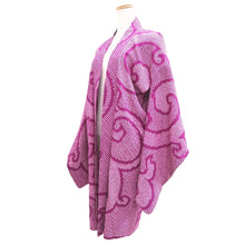 Load image into Gallery viewer, Haori Jacket Vintage(1920-1950) Purple Shibori Karakusa Silk #11006F5
