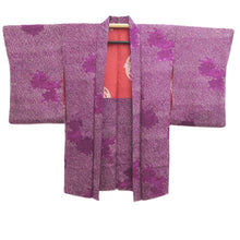 Load image into Gallery viewer, Haori Jacket Vintage(1920-1950) Magenta Shishi Silk #11046A3
