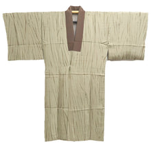 Load image into Gallery viewer, Men&#39;s Juban Beige Shibori Silk #10452A4
