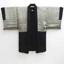 Load image into Gallery viewer, Men&#39;s Haori Vintage(1950-1980) Black Mt. Fuji Dragon Tiger Silk #10286E4
