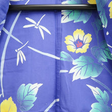Load image into Gallery viewer, Yukata Blue Dragonfly Cotton #10751D3
