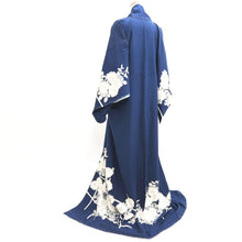 Load image into Gallery viewer, Kimono Vintage(1950-1980) Blue Chrysanthemum Tall Silk #9949B5
