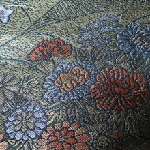 Load image into Gallery viewer, BB10100AG Silk Obi Fabric Bird Gold 108.3x10.6in(275x27cm)
