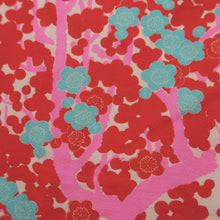 Load image into Gallery viewer, Juban Vintage(1920-1950) Red Plum blossom Branch Silk #10381F4
