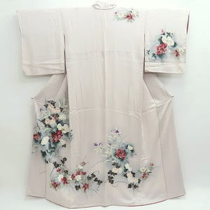 Kimono Pale Pink Hand painted Chrysanthemum Tall Silk #9928B4