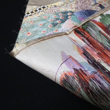 Load image into Gallery viewer, BB10030AC Silk Obi Fabric Peacock Gold 50.0x11.0in(127x28cm)
