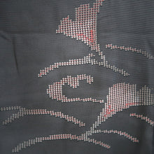 Load image into Gallery viewer, Haori Jacket Black Red Sheer Maple Leaf Silk #10908E5
