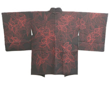 Load image into Gallery viewer, Haori Jacket Blackish Brown Iris Silk #11078A5
