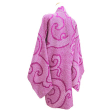 Load image into Gallery viewer, Haori Jacket Vintage(1920-1950) Purple Shibori Karakusa Silk #11006F5
