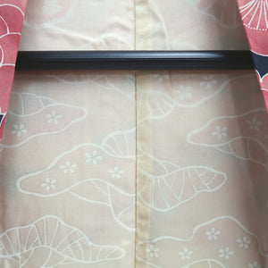 Haori Jacket Vintage(1950-1980) Black Plum blossom Silk #10146D3