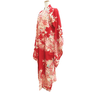 Juban Vintage(1920-1950) Red Peacock Silk #10382F4