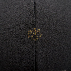 Haori Jacket Vintage(1950-1980) Black Silver Chrysanthemum Silk #9773A4