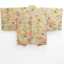 Load image into Gallery viewer, Haori Jacket Vintage(1950-1980) Green Orange Brown Leaves Silk #10617C3
