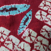 Load image into Gallery viewer, KK1518A2 Silk Kimono Fabric Vintage(1920-1950) Shibori Red 39.0x11.4in(99x29cm)
