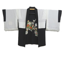 Load image into Gallery viewer, Haori Jacket Black Flower Silk #10817E1
