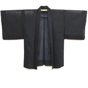 Haori Jacket Vintage(1950-1980) Black See-Through Grass Silk #10041C5