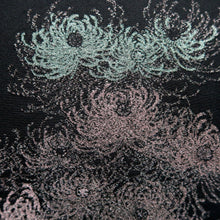 Load image into Gallery viewer, Haori Jacket Vintage(1950-1980) Black Silver Chrysanthemum Silk #9773A4
