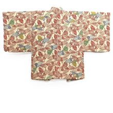 Load image into Gallery viewer, Haori Jacket Pale Yellow Butterfly Silk #10727D2
