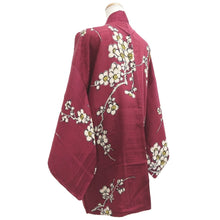 Load image into Gallery viewer, Haori Jacket Vintage(1950-1980) Wine red Plum blossom Silk #10677D1
