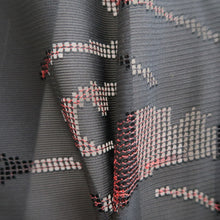 Load image into Gallery viewer, Haori Jacket Black Red Sheer Maple Leaf Silk #10908E5
