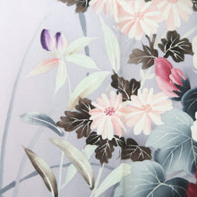 Load image into Gallery viewer, Kimono Pale Pink Hand painted Chrysanthemum Tall Silk #9928B4
