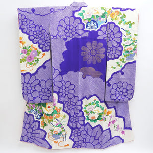 Furisode Purple Peony Ume Kiku Silk #9700J5