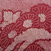 Load image into Gallery viewer, Haori Jacket Red Full Shibori Peony Silk #10707D2
