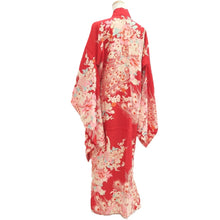 Load image into Gallery viewer, Juban Vintage(1920-1950) Red Peacock Silk #10382F4
