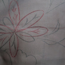 Load image into Gallery viewer, Haori Jacket Vintage(1950-1980) Black Red Sheer Floral pattern Silk #10978F3
