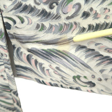 Load image into Gallery viewer, Haori Jacket Vintage(1950-1980) Off white Gray Wave Silk #10947F2
