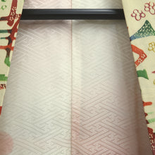 Load image into Gallery viewer, Haori Jacket Pale Yellow Kotobuki Silk #10687D1
