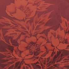 Load image into Gallery viewer, Haori Jacket Wine red Peony Silk #10798D5
