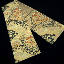 Load image into Gallery viewer, Fukuro Obi Gold Wave Phoenix Silk BB267V5
