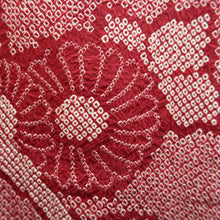 Load image into Gallery viewer, Haori Jacket Red Full Shibori Peony Silk #10707D2
