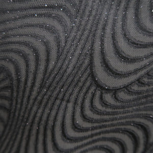 Haori Jacket Vintage(1950-1980) Black Silver See-Through Ryusui Silk #10221E2