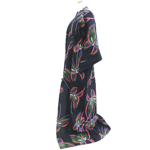 Yukata Vintage(1950-1980) Navy Butterfly Cotton #10351F3