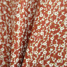 Load image into Gallery viewer, Haori Jacket Vintage(1950-1980) Reddish Brown Flower Silk #10587C1
