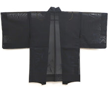 Load image into Gallery viewer, Haori Jacket Vintage(1950-1980) Black See-Through Grass Silk #10041C5
