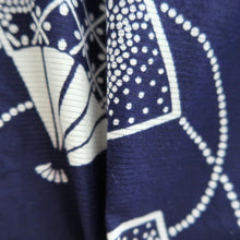 Load image into Gallery viewer, Yukata Navy White See-Through Cotton #10761D3
