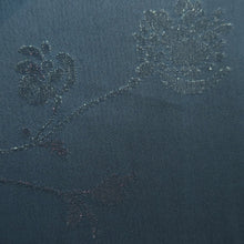 Load image into Gallery viewer, Kimono Vintage(1950-1980) Dark Blue See-Through Flower Silk #10278E4
