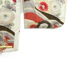 Load image into Gallery viewer, Haori Jacket Vintage(1950-1980) White Chrysanthemum Silk #10846E3
