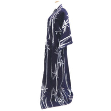 Load image into Gallery viewer, Yukata Vintage(1950-1980) Navy Bamboo Cotton #10762D4
