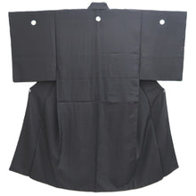 Load image into Gallery viewer, Men&#39;s Kimono Vintage(1950-1980) Black Montsuki Silk #10469A5
