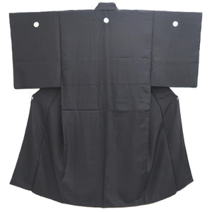 Men's Kimono Vintage(1950-1980) Black Montsuki Silk #10469A5