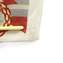 Load image into Gallery viewer, Haori Jacket Vintage(1950-1980) White Chrysanthemum Silk #10846E3
